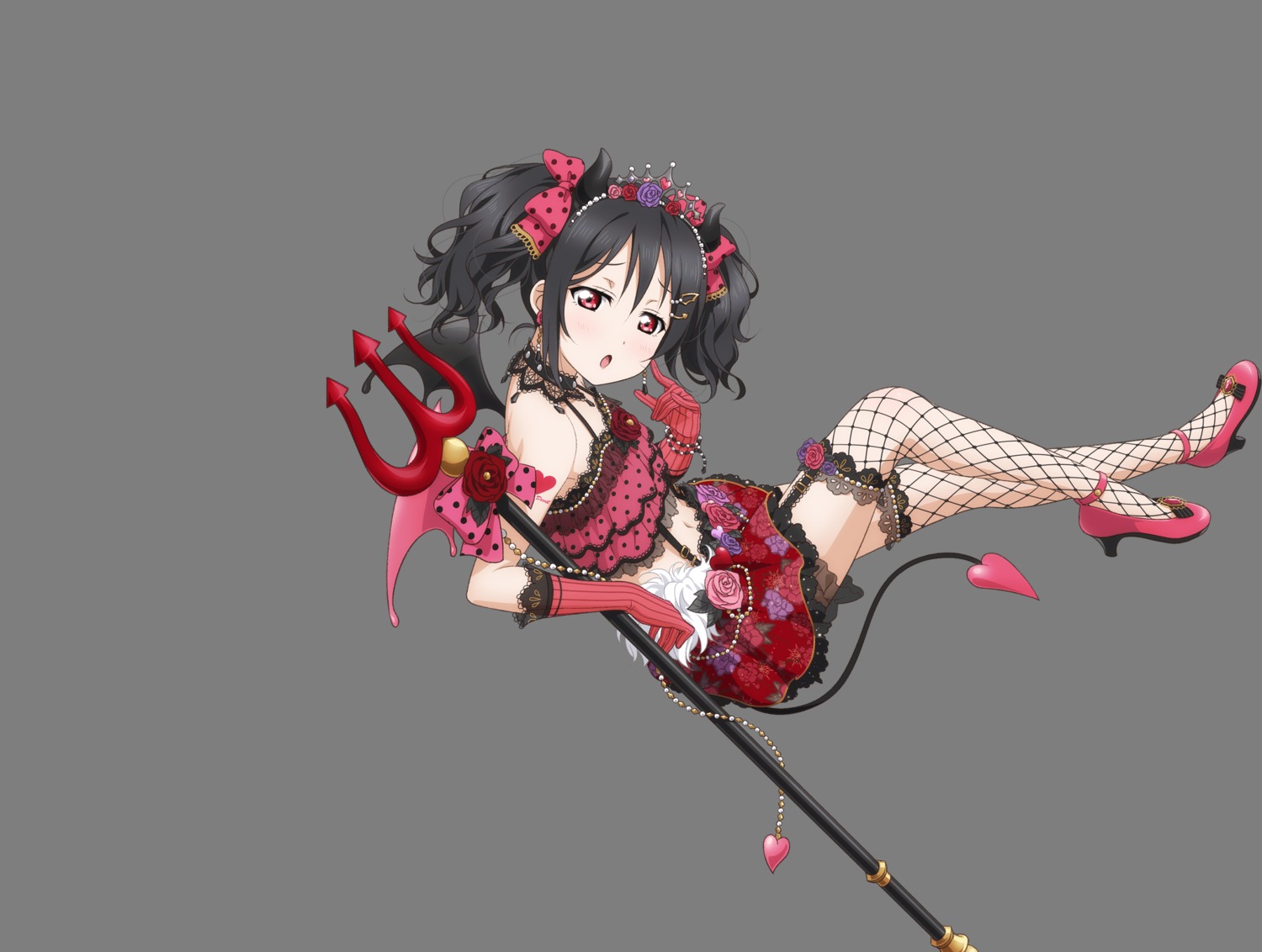 fishnets heels horns love_live! love_live!_school_idol_festival stockings tagme tail thighhighs transparent_png weapon wings yazawa_nico