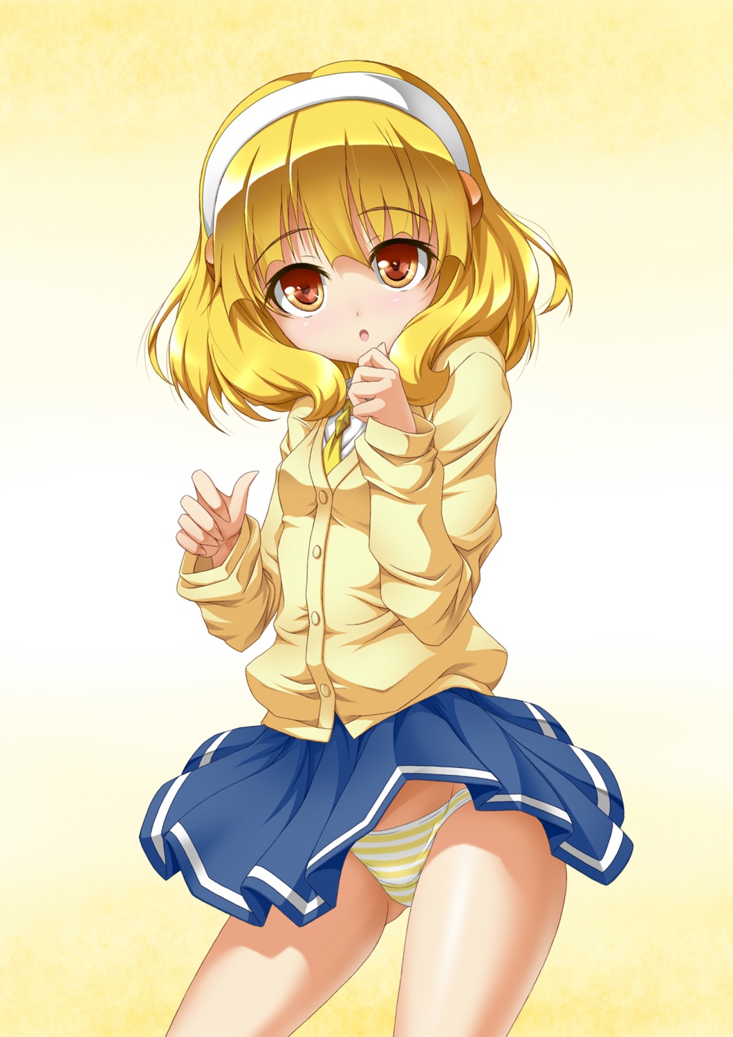 kise_yayoi loli pantsu pretty_cure roura shimapan skirt_lift smile_precure!