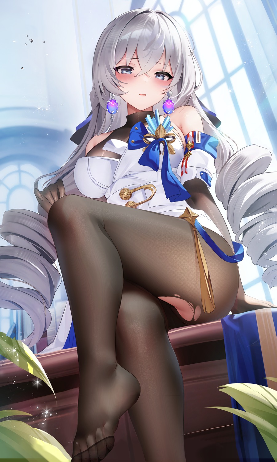 bronya_rand fantongjun feet honkai:_star_rail pantyhose torn_clothes uniform