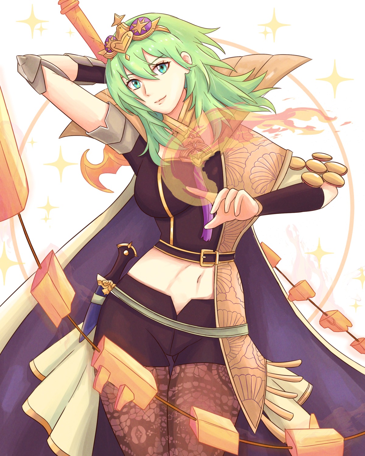 armor byleth_(fire_emblem) fire_emblem fire_emblem_three_houses pantyhose truejekart weapon