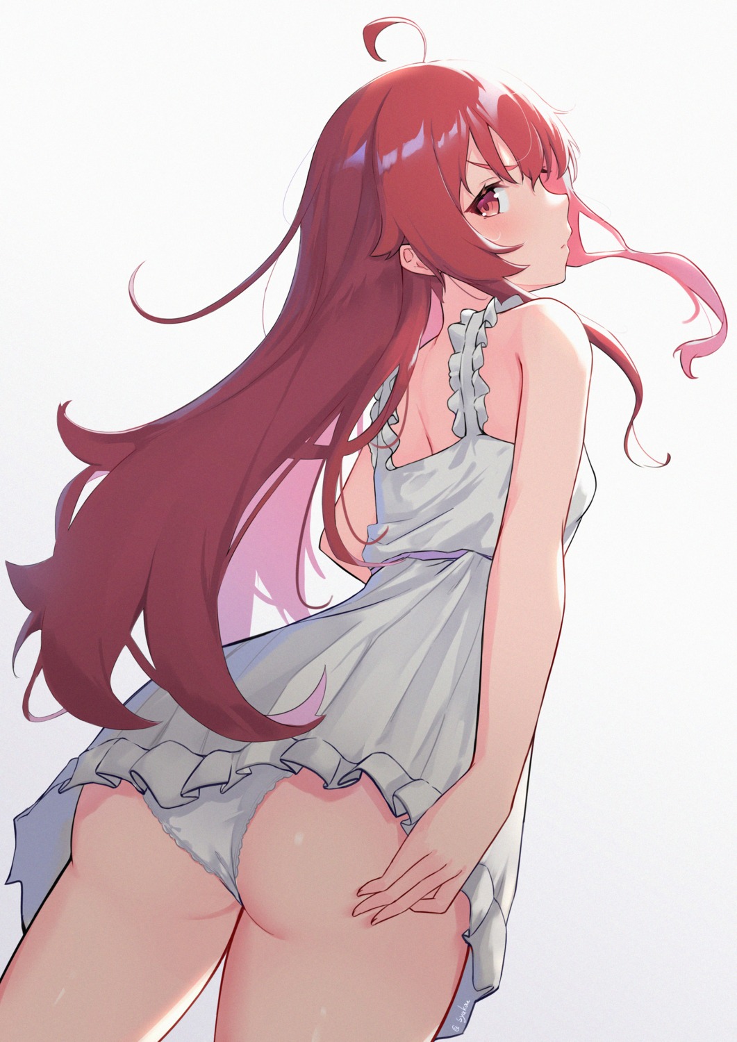 ass dress eris_boreas_greyrat mushoku_tensei pantsu summer_dress syakou thong