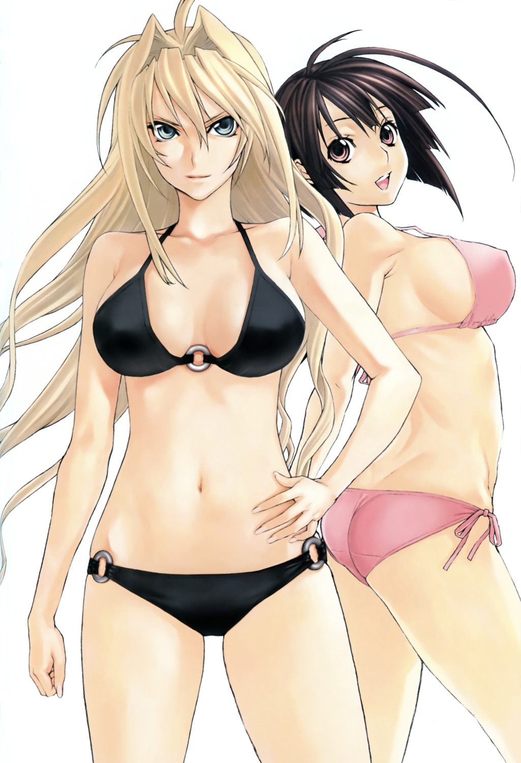 ass bikini cleavage erect_nipples gokurakuin_sakurako musubi overfiltered sekirei swimsuits tsukiumi