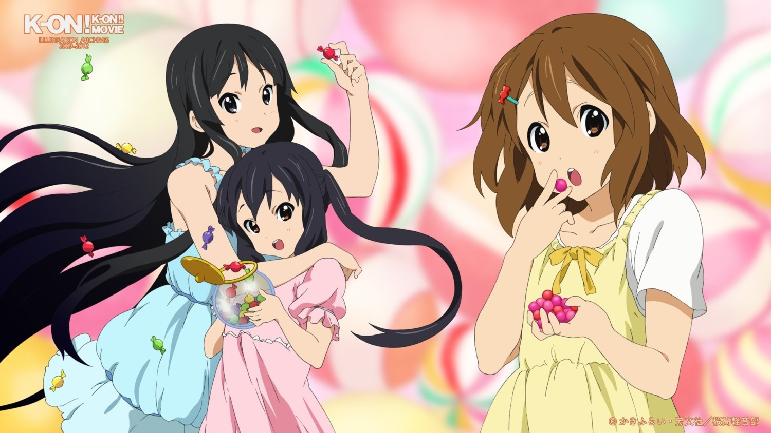 akiyama mio and hirasawa yui (k-on!)