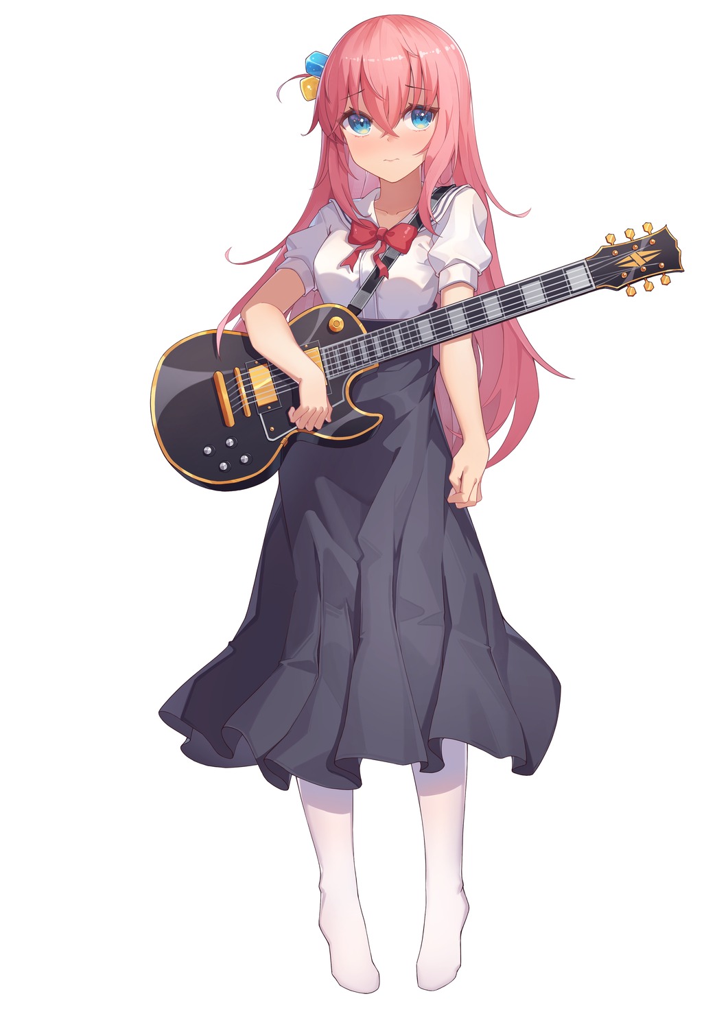 22_(dbq) bocchi_the_rock! gotou_hitori guitar seifuku