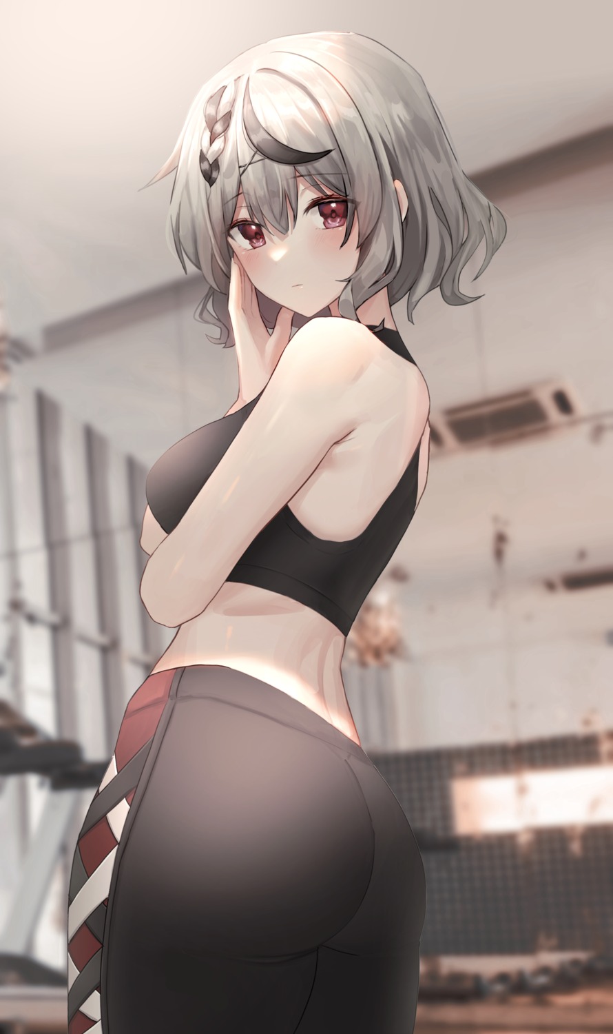 ass bra gym_uniform hololive momimi sakamata_chloe