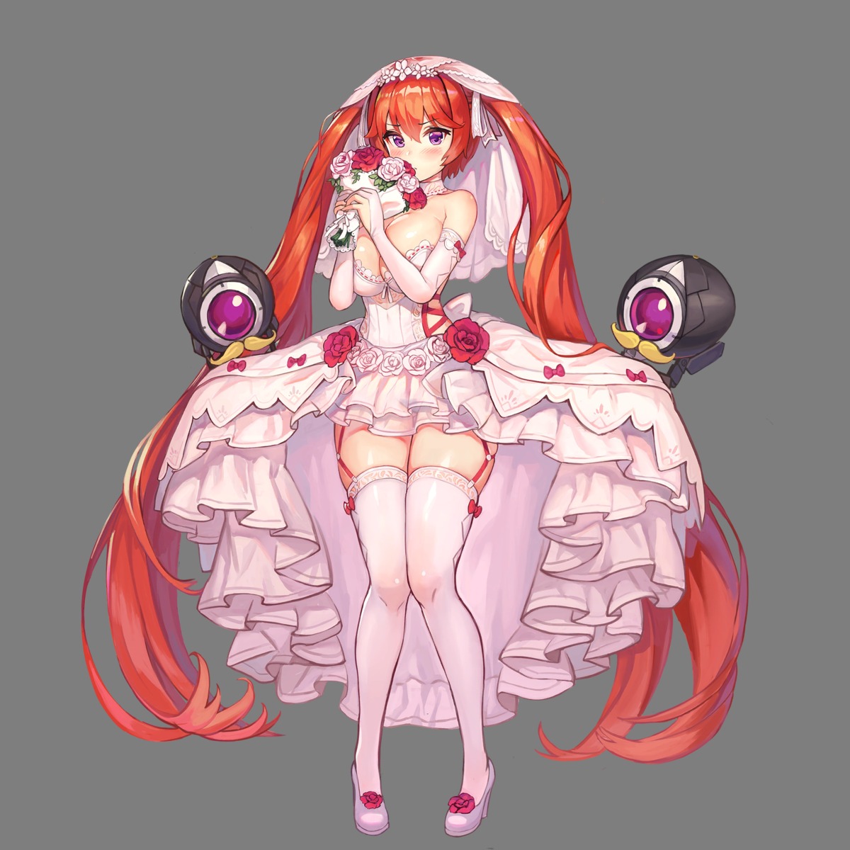 cleavage dress last_origin may_of_destruction paintale stockings thighhighs transparent_png wedding_dress
