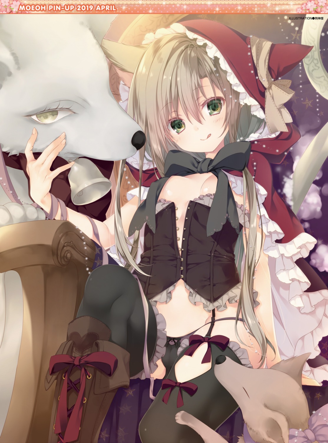 animal_ears cameltoe inugami_kira necotoxin no_bra pantsu stockings thighhighs