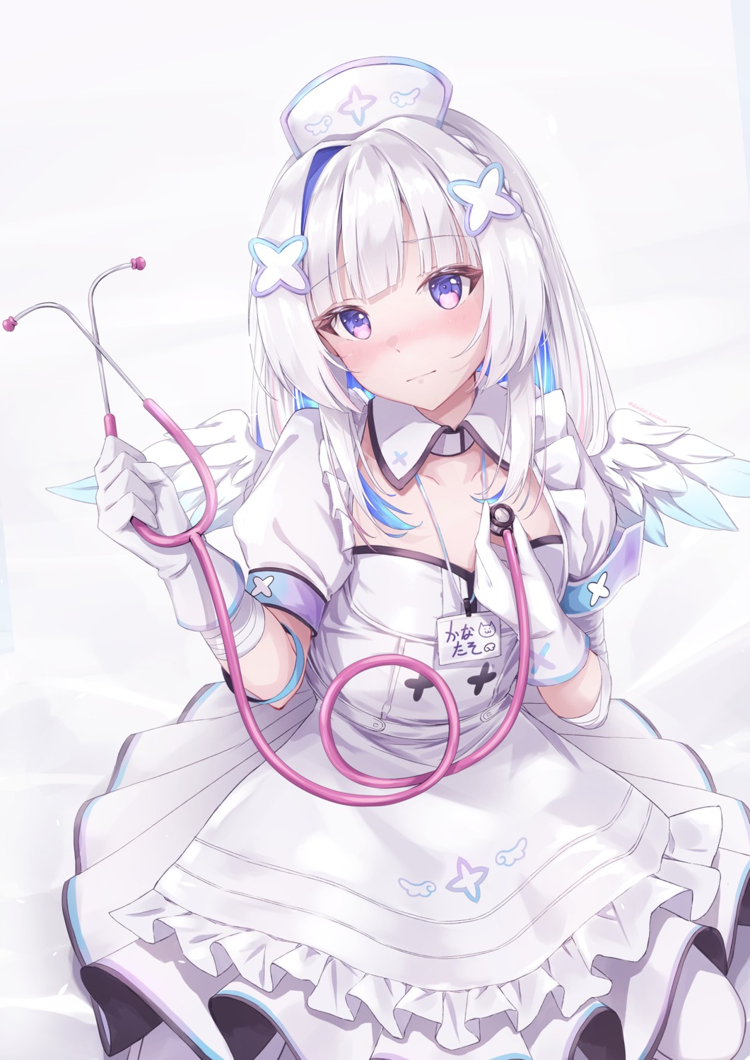 amane_kanata daidai_(daidai826) hololive nurse wings