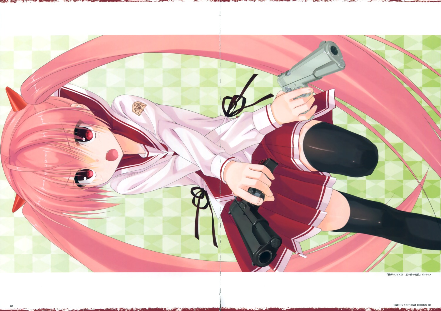 crease gun hidan_no_aria kanzaki_h_aria kobuichi seifuku thighhighs