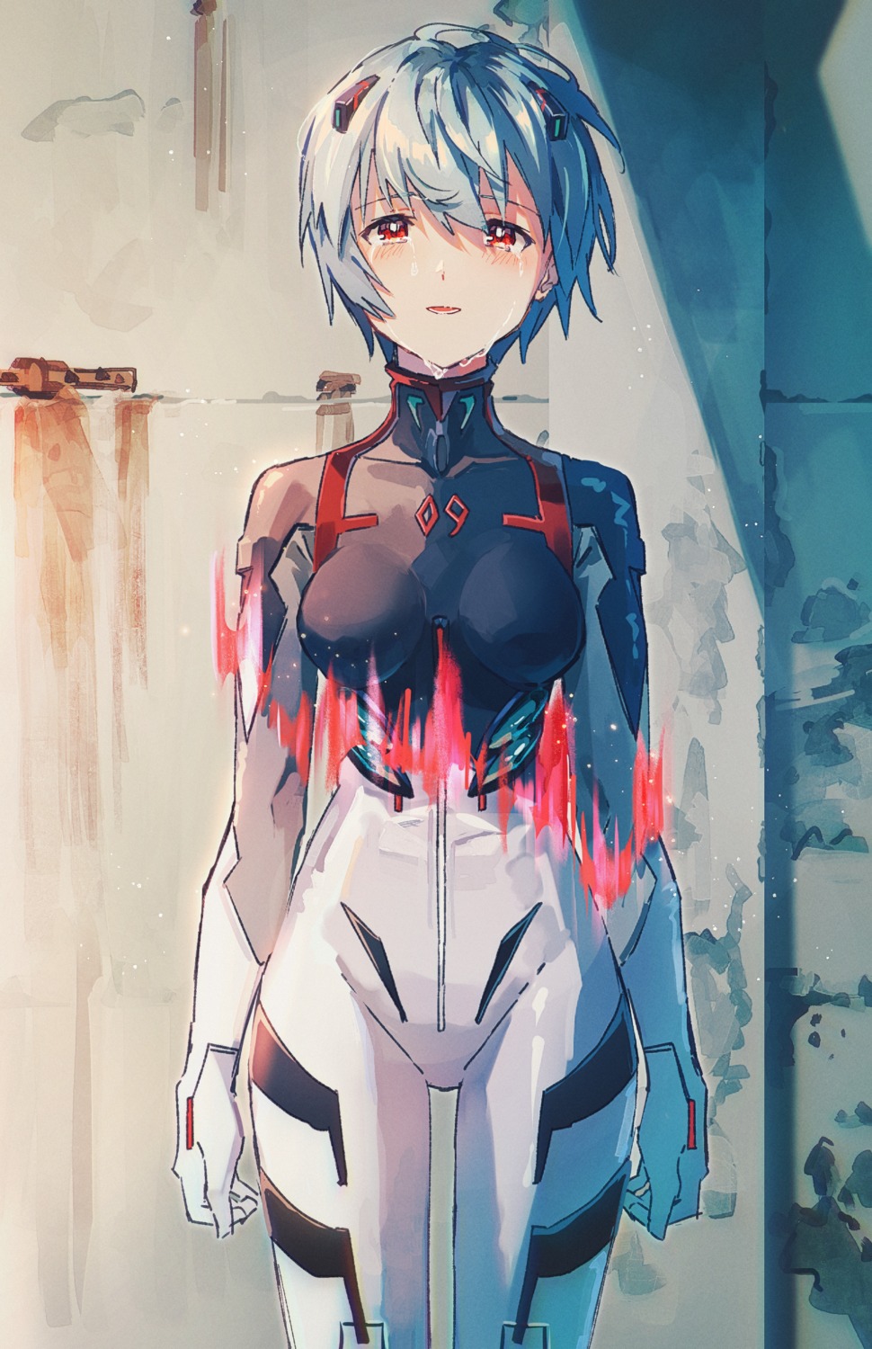 ayanami_rei bodysuit hajikkoneko neon_genesis_evangelion