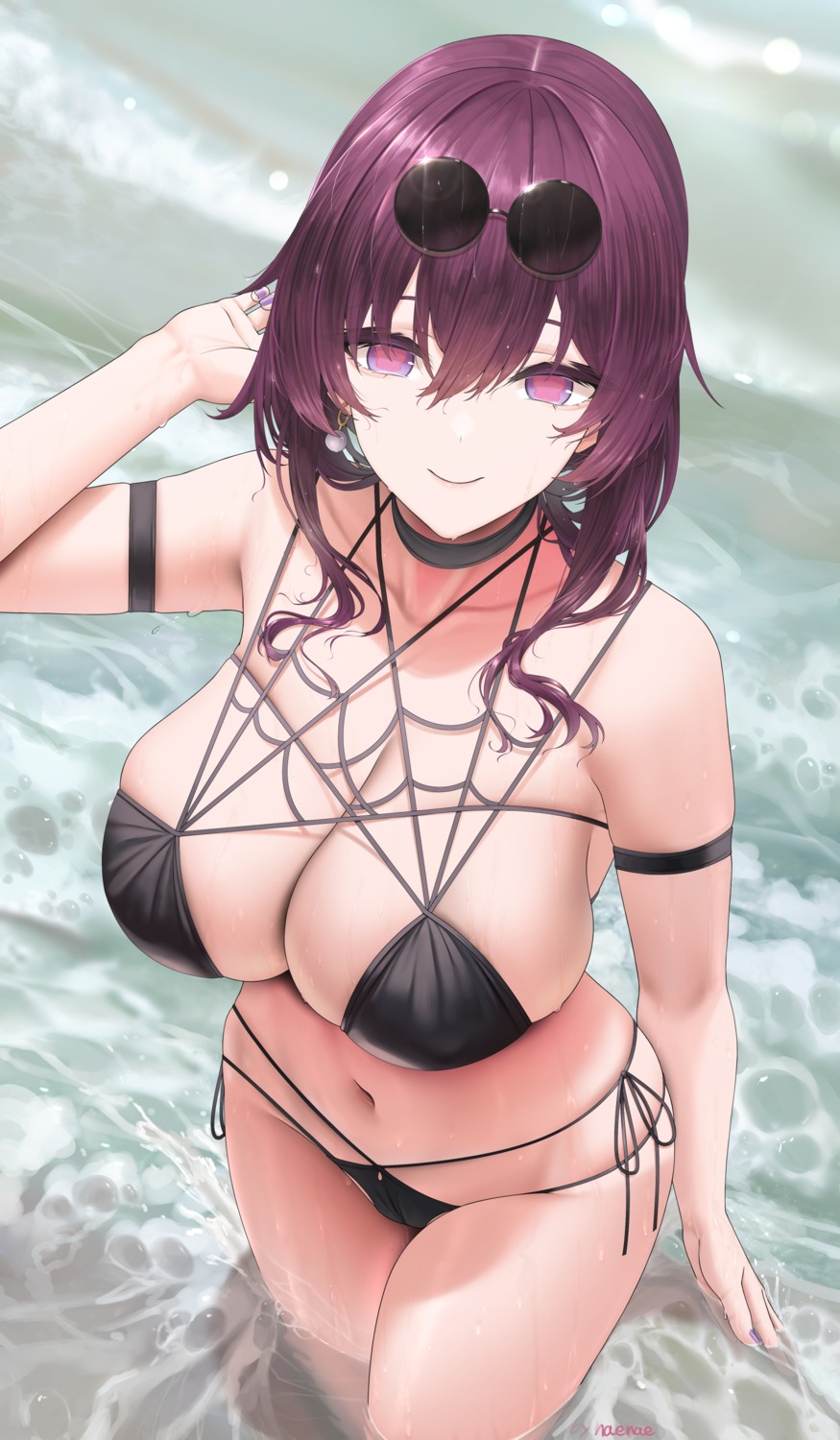 bikini cameltoe foria_sensei honkai:_star_rail kafka_(honkai:_star_rail) megane swimsuits wet