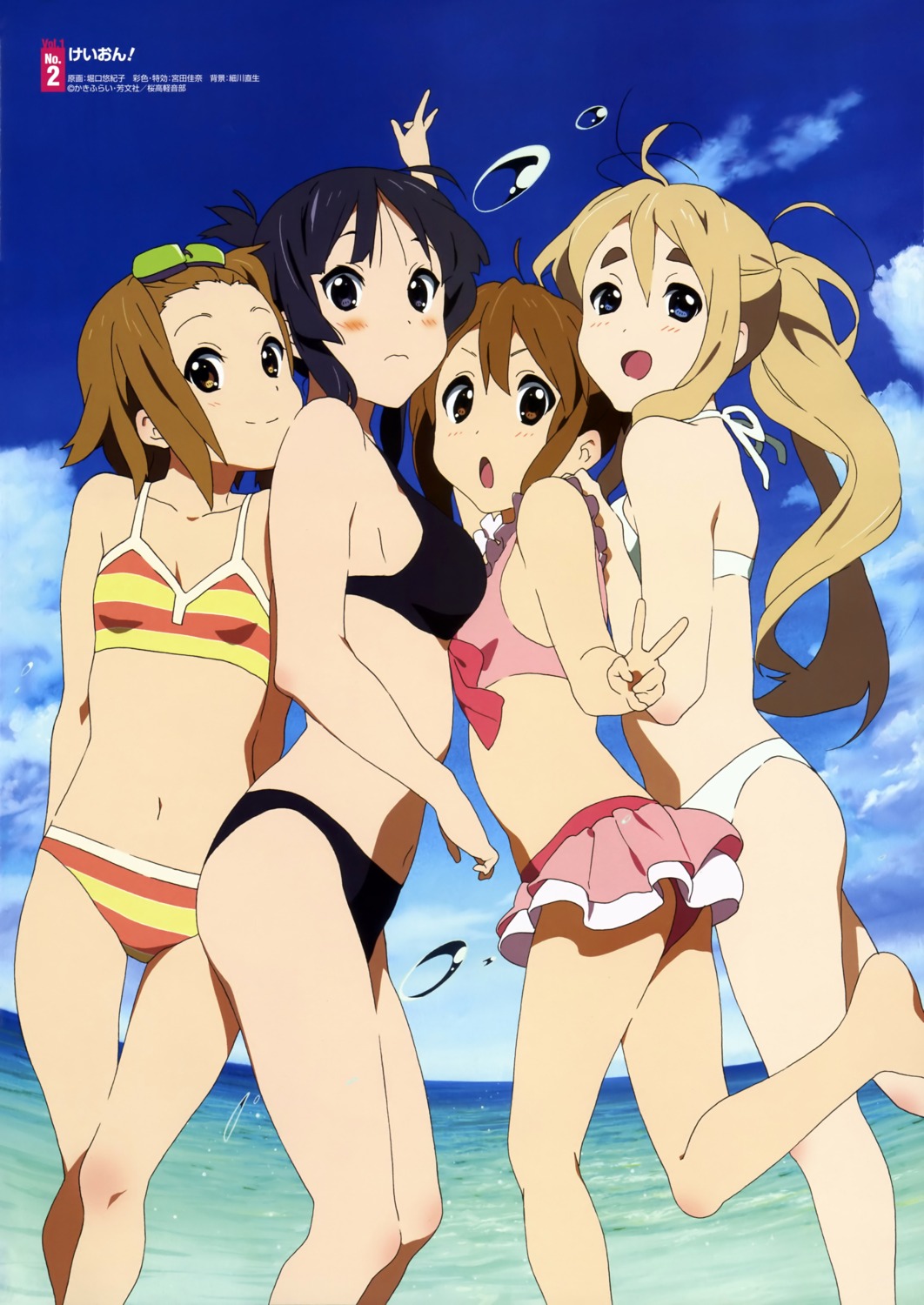 akiyama_mio bikini hirasawa_yui horiguchi_yukiko k-on! kotobuki_tsumugi swimsuits tainaka_ritsu