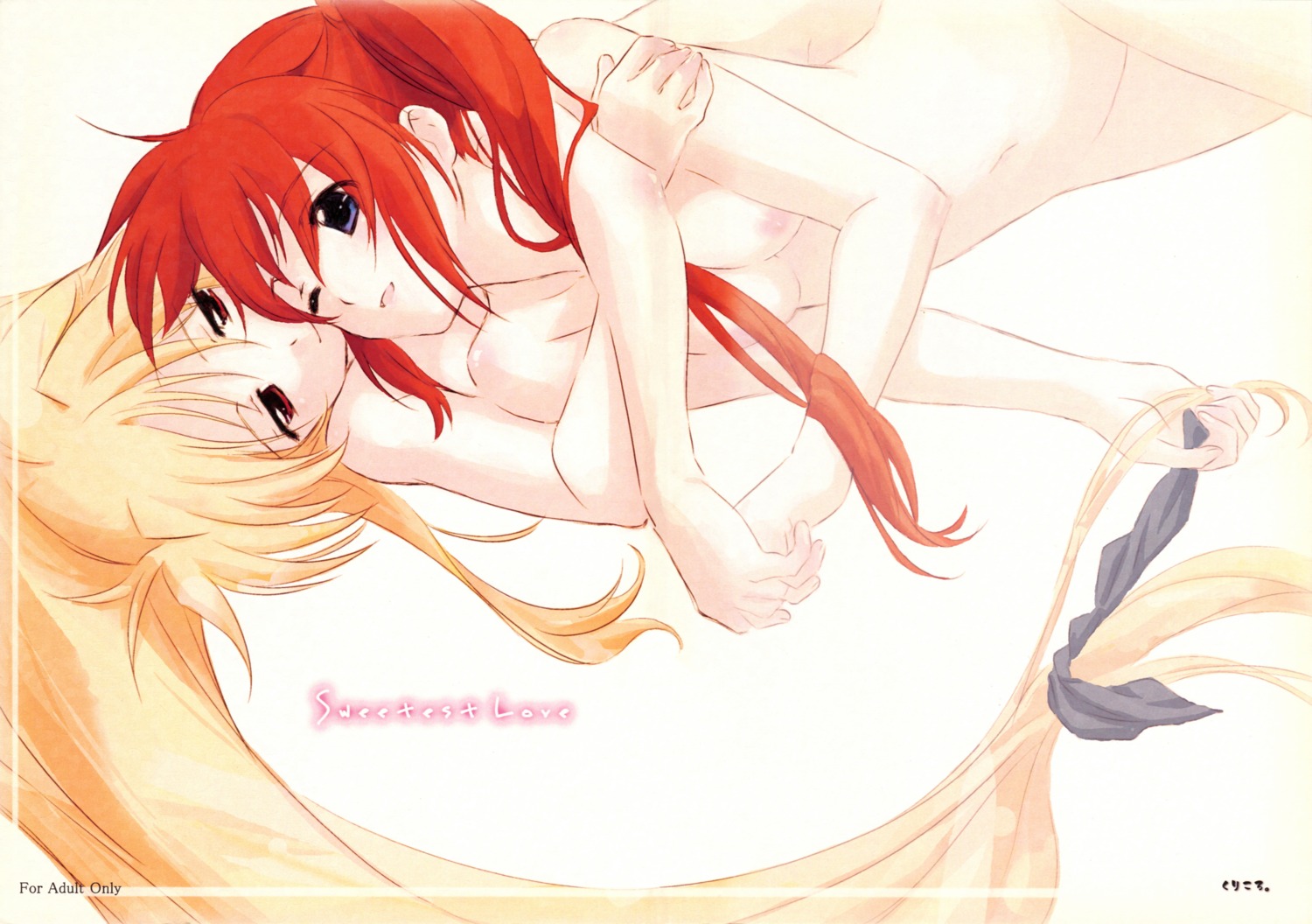 fate_testarossa mahou_shoujo_lyrical_nanoha naked nipples tagme takamachi_nanoha yuri