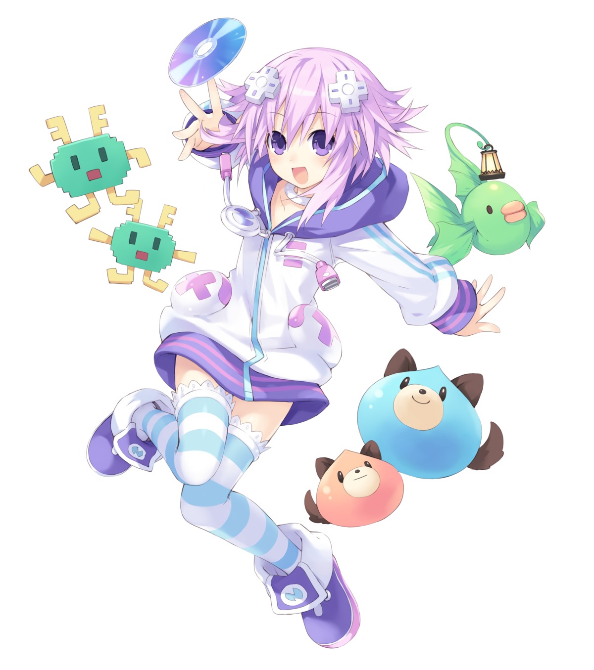 choujigen_game_neptune compile_heart neptune thighhighs tsunako