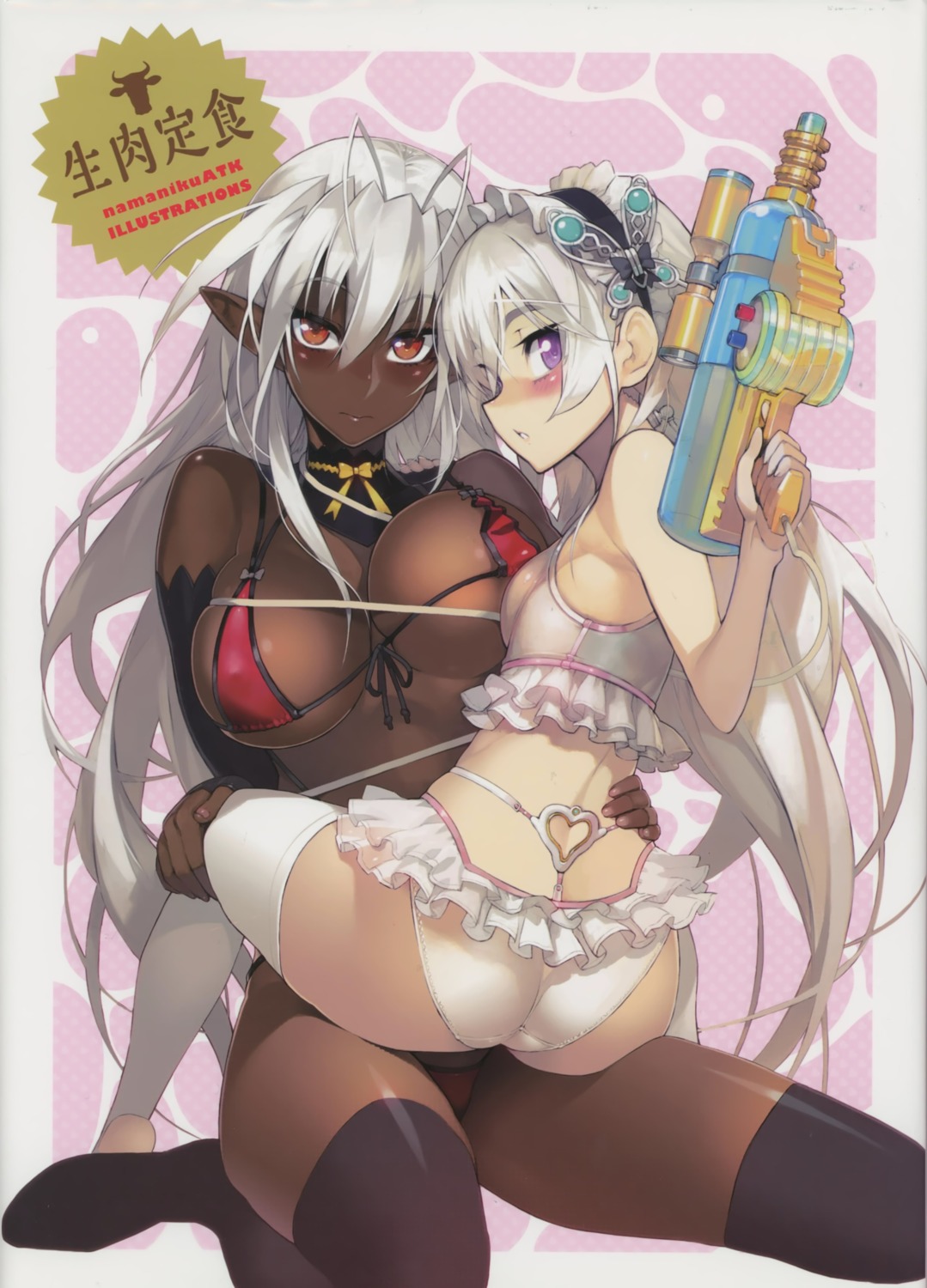 ass bikini chaika_trabant cleavage full_metal_daemon_muramasa gun hitsugi_no_chaika namaniku_atk pointy_ears possible_duplicate sansei_muramasa swimsuits thighhighs underboob