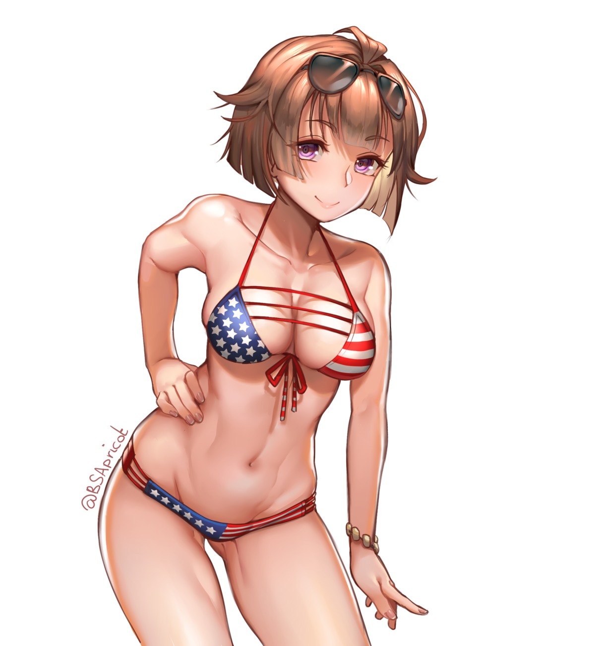 bikini bsapricot cleavage girls_frontline grizzly_mkv_(girls_frontline) megane swimsuits