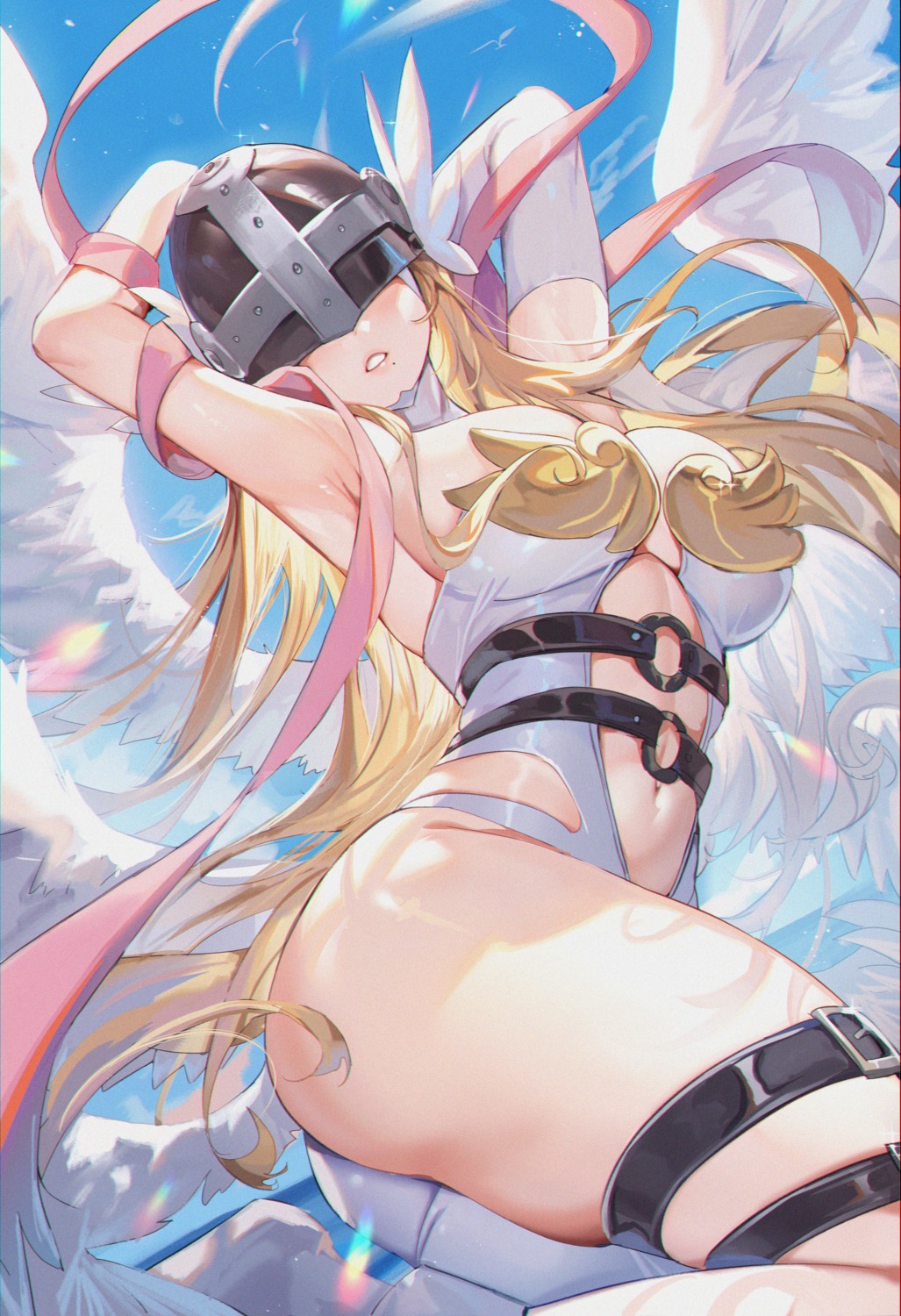 angewomon digimon garter no_bra shanguier wings