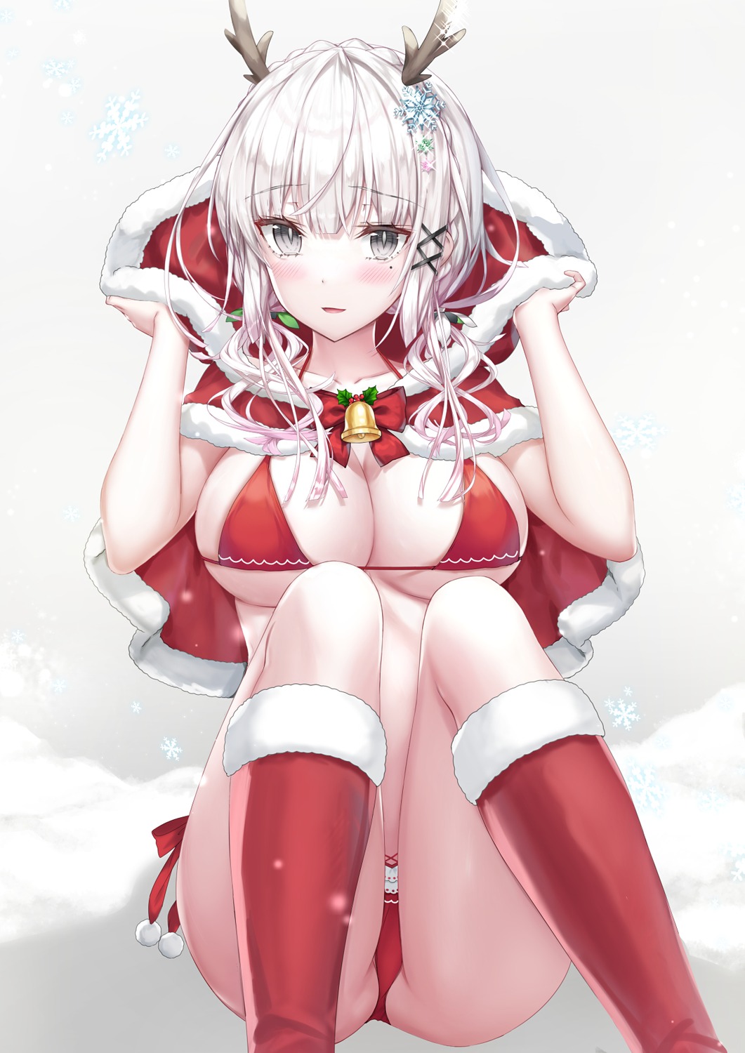 artist_revision bikini christmas horns kyariko swimsuits thong