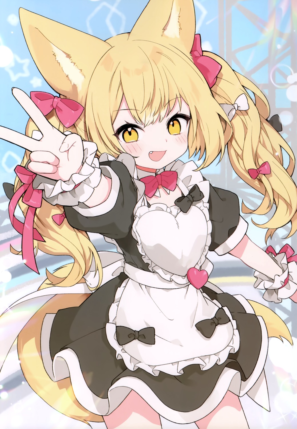 animal_ears galvas kamiyoshi_rika kitsune maid tail