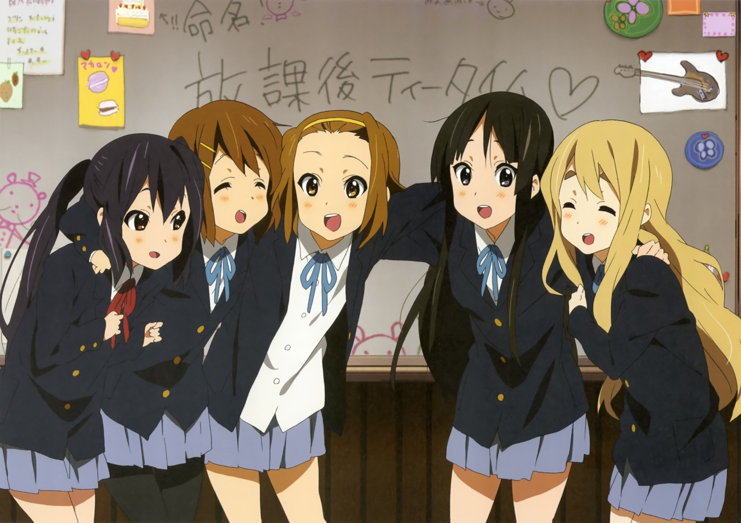 akiyama_mio hirasawa_yui jpeg_artifacts k-on! kotobuki_tsumugi nakano_azusa pantyhose seifuku tainaka_ritsu