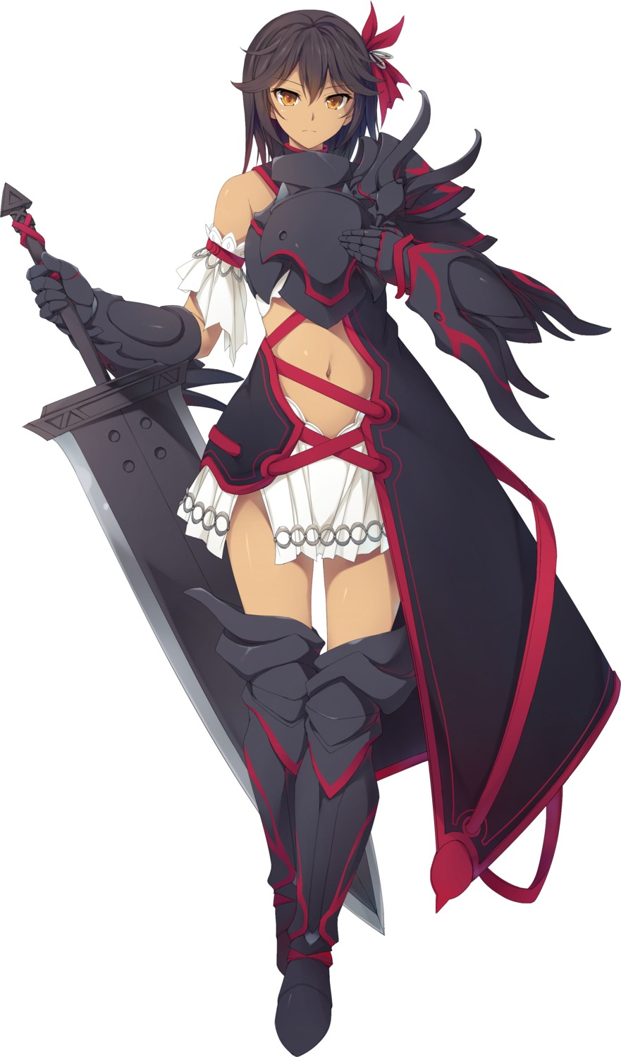 armor brave_girl_ravens kusakami_akira sword thighhighs