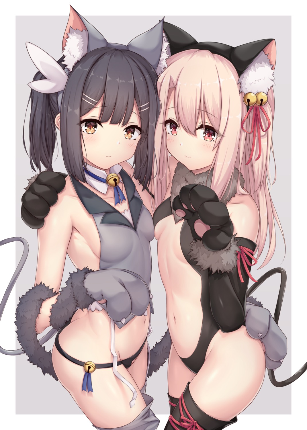 animal_ears arata_(xin) fate/kaleid_liner_prisma_illya fate/stay_night illyasviel_von_einzbern leotard loli miyu_edelfelt nekomimi no_bra pantsu tail thighhighs