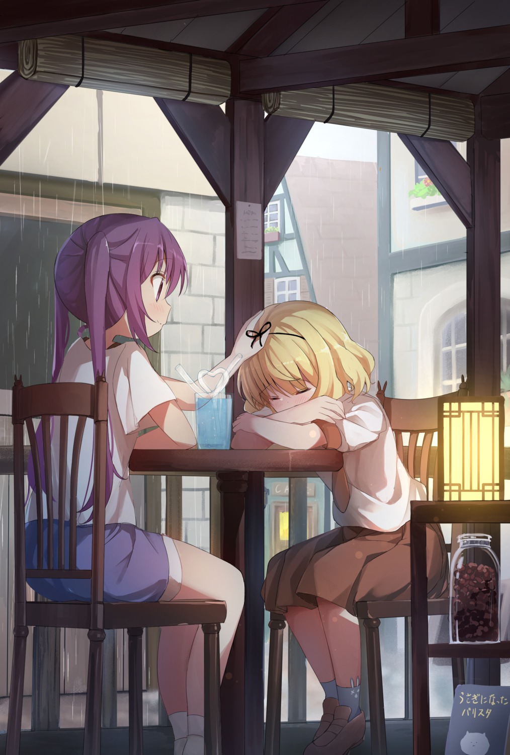 gochuumon_wa_usagi_desu_ka? kirima_sharo seifuku stick_jitb tedeza_rize