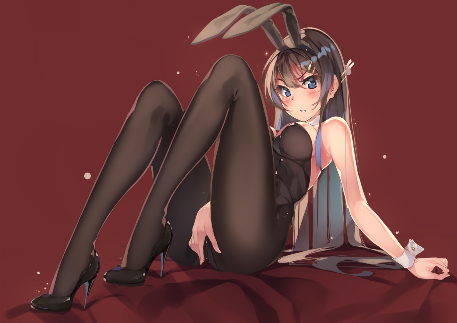 animal_ears bunny_ears bunny_girl heels pantyhose sakurajima_mai seishun_buta_yarou yumemi_(kiowa)