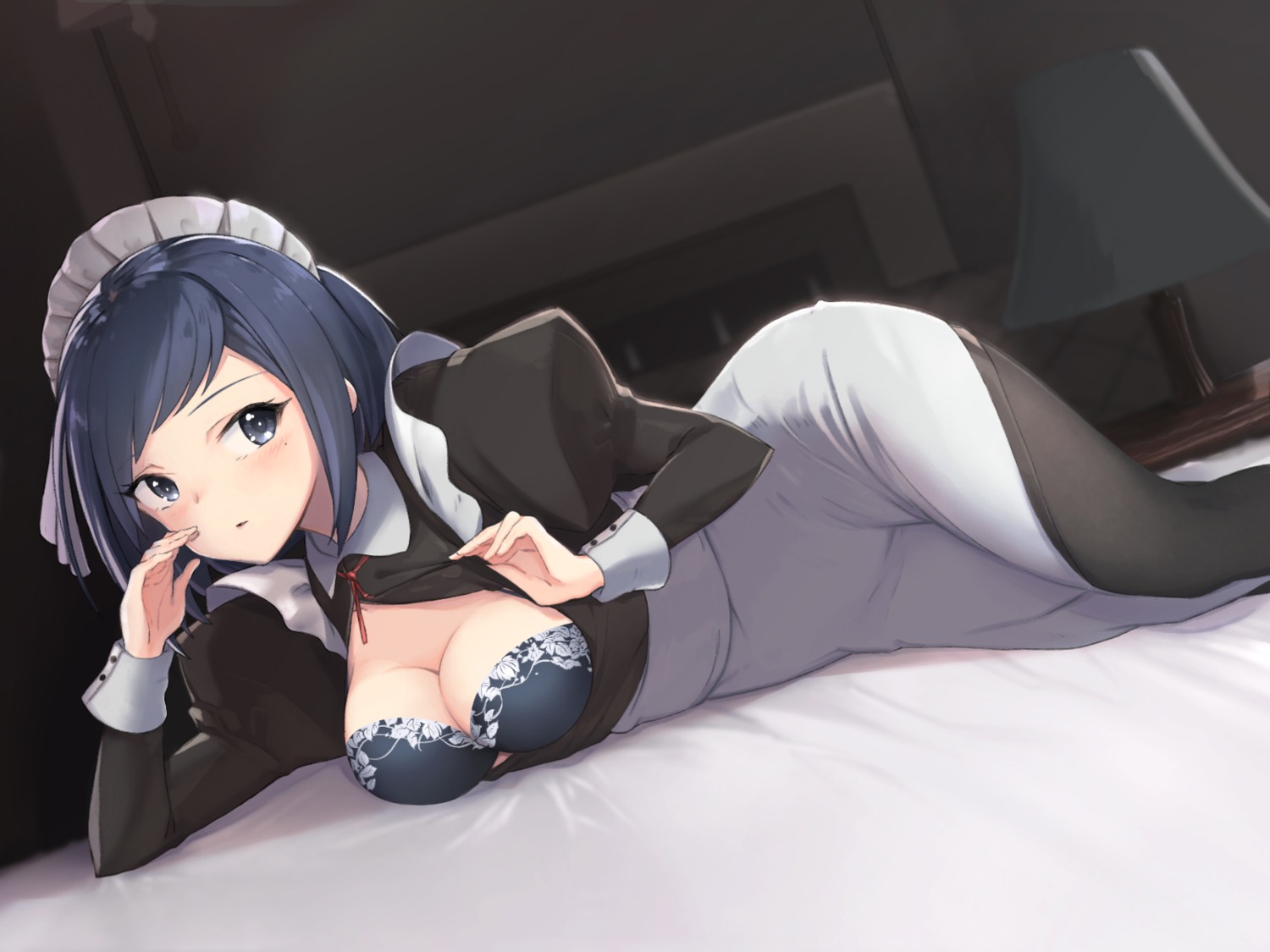 bra fk maid open_shirt wallpaper