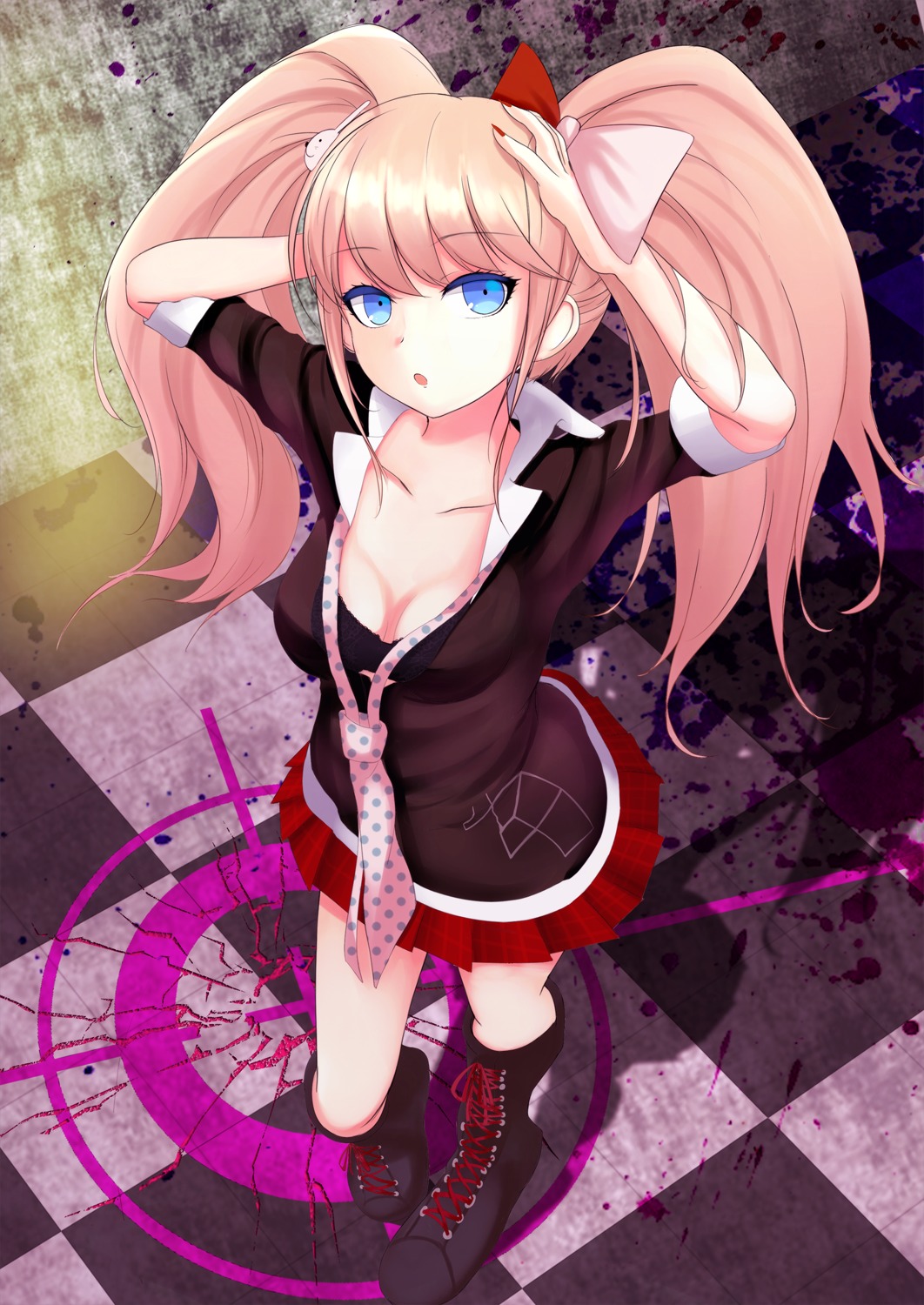 chiriera cleavage dangan-ronpa enoshima_junko