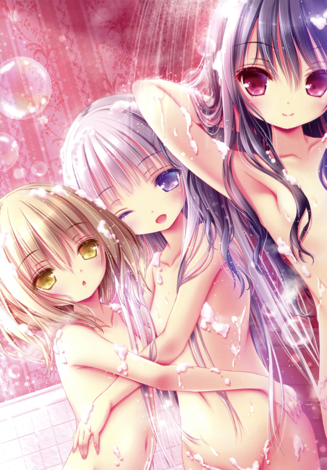 bathing goto_jun kaneshiro_sora loli momijidani_nozomi naked tenshi_no_three_piece! tinkle wet