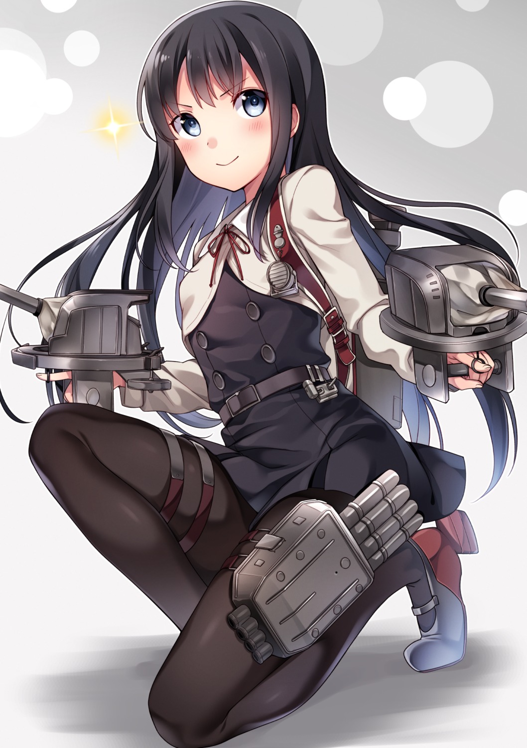 asashio_(kancolle) heels kantai_collection kat_(bu-kunn) pantyhose seifuku weapon