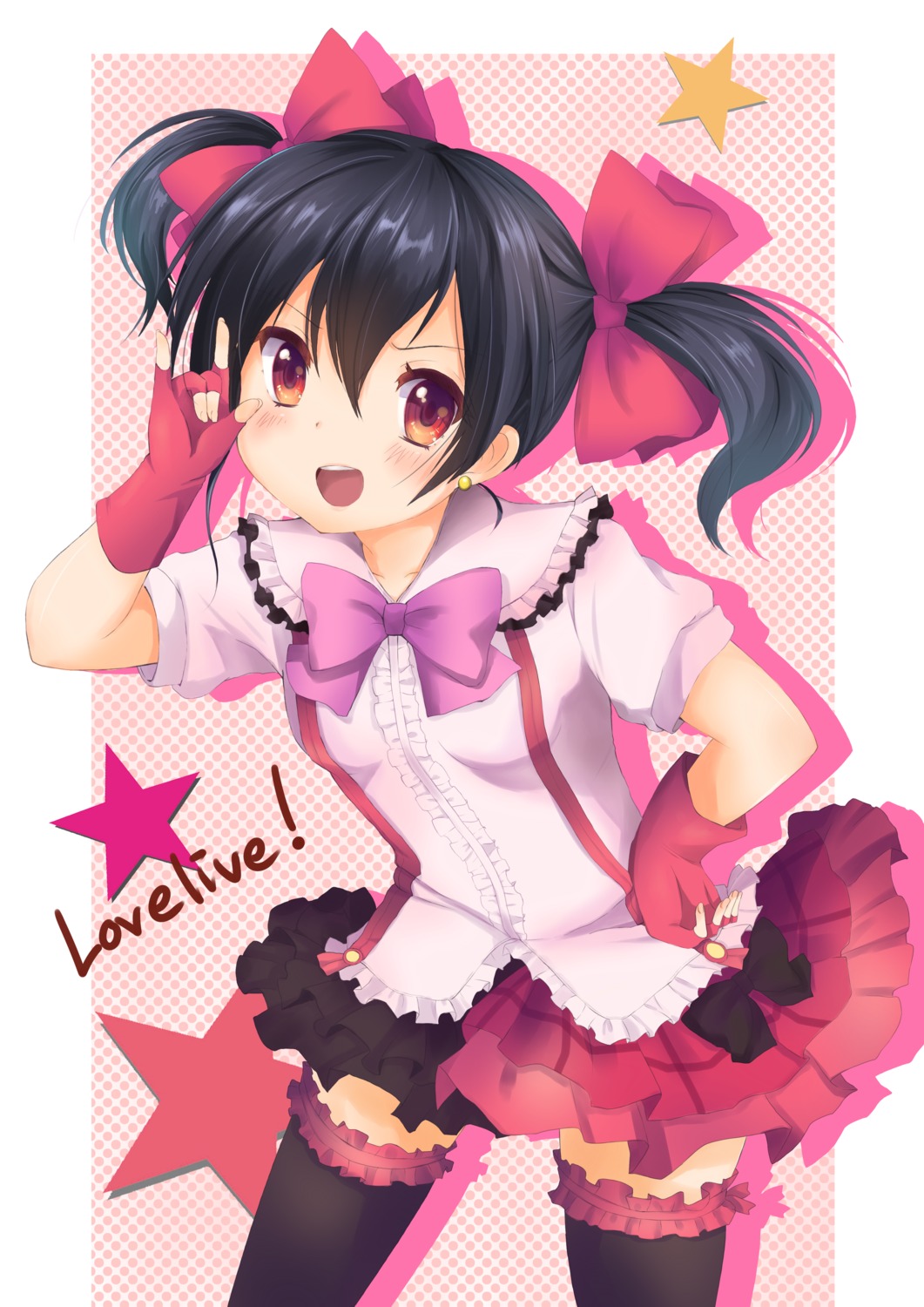 garter love_live! thighhighs yazawa_nico ying_ye_mao