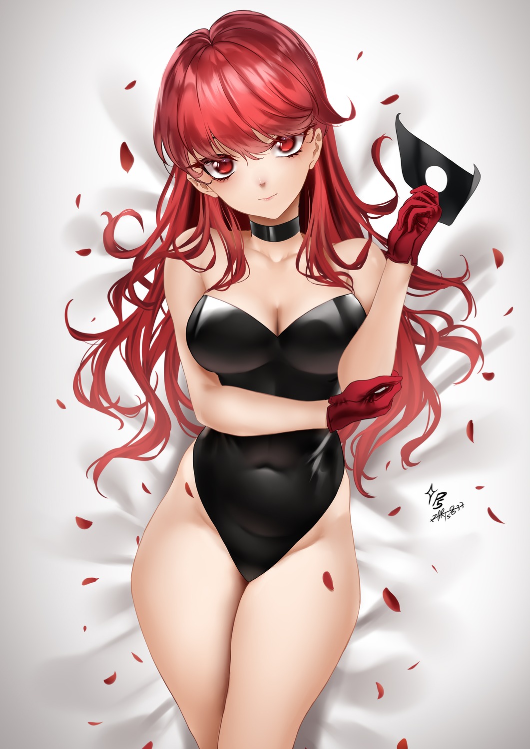 cleavage leotard no_bra persona_5 yoshizawa_kasumi zasshu