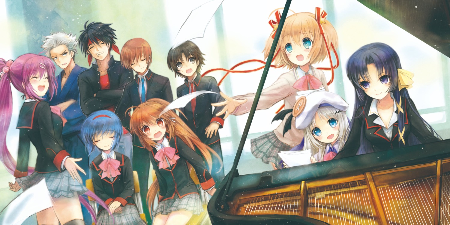 disc_cover inohara_masato japanese_clothes kamikita_komari key kurugaya_yuiko little_busters! miyazawa_kengo naoe_riki natsume_kyosuke natsume_rin nishizono_mio noumi_kudryavka saigusa_haruka seifuku sweater thighhighs yuhazu_(rhe-rhe)