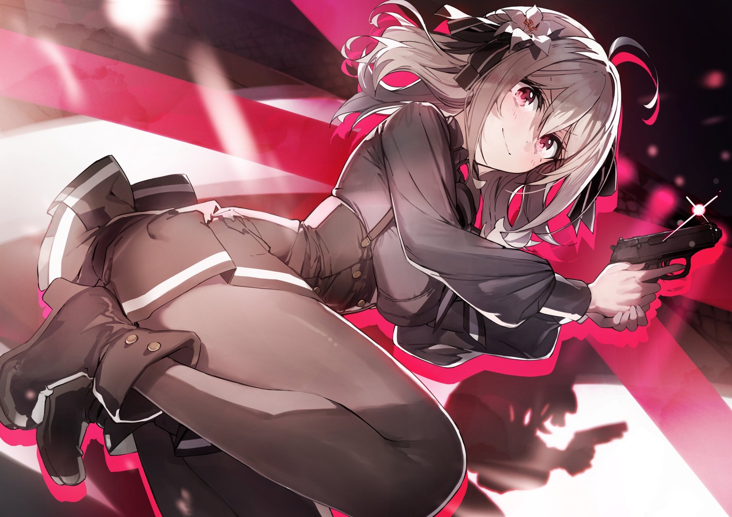 gun lily_(spy_kyoushitsu) pantyhose seifuku spy_kyoushitsu wata_(attaka_taoru)