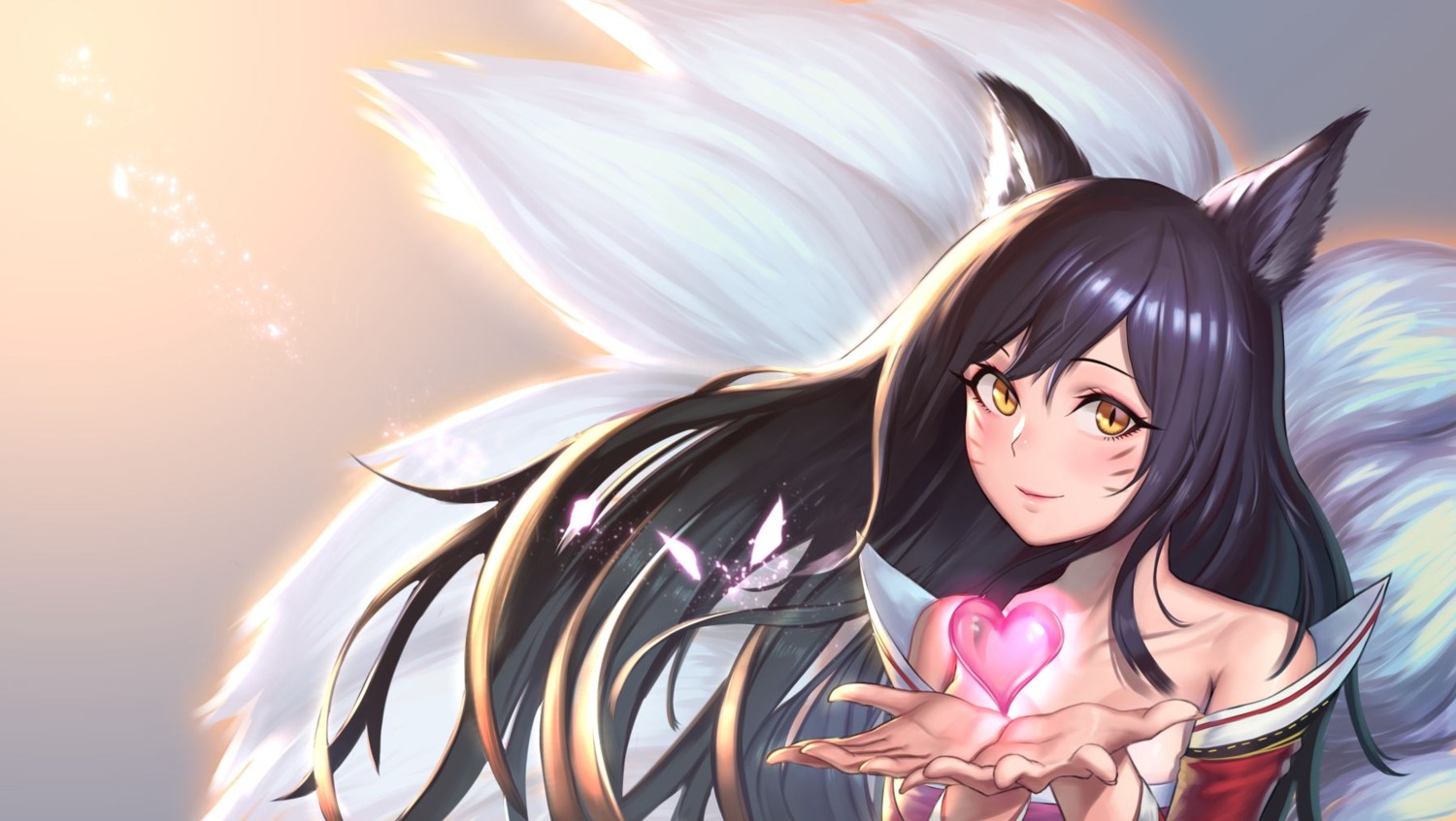 ahri animal_ears league_of_legends moonandmist tail