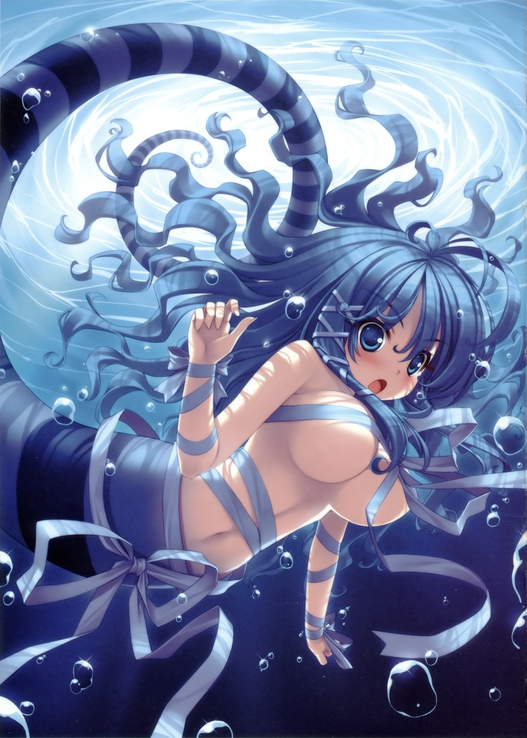 mermaid naked_ribbon neko_works sayori underboob
