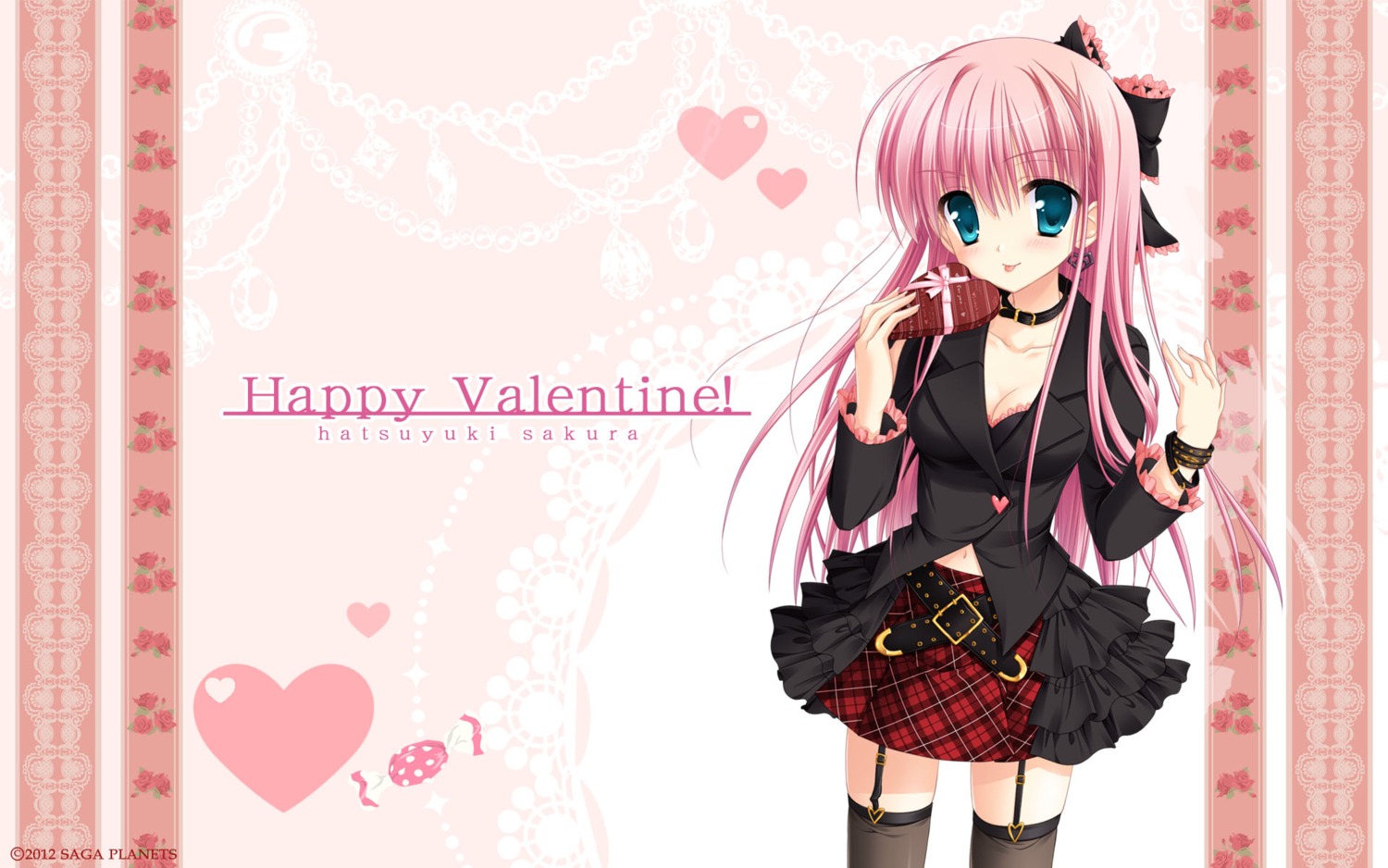 azuma_yoru chimaro hatsuyuki_sakura jpeg_artifacts saga_planets stockings thighhighs valentine wallpaper