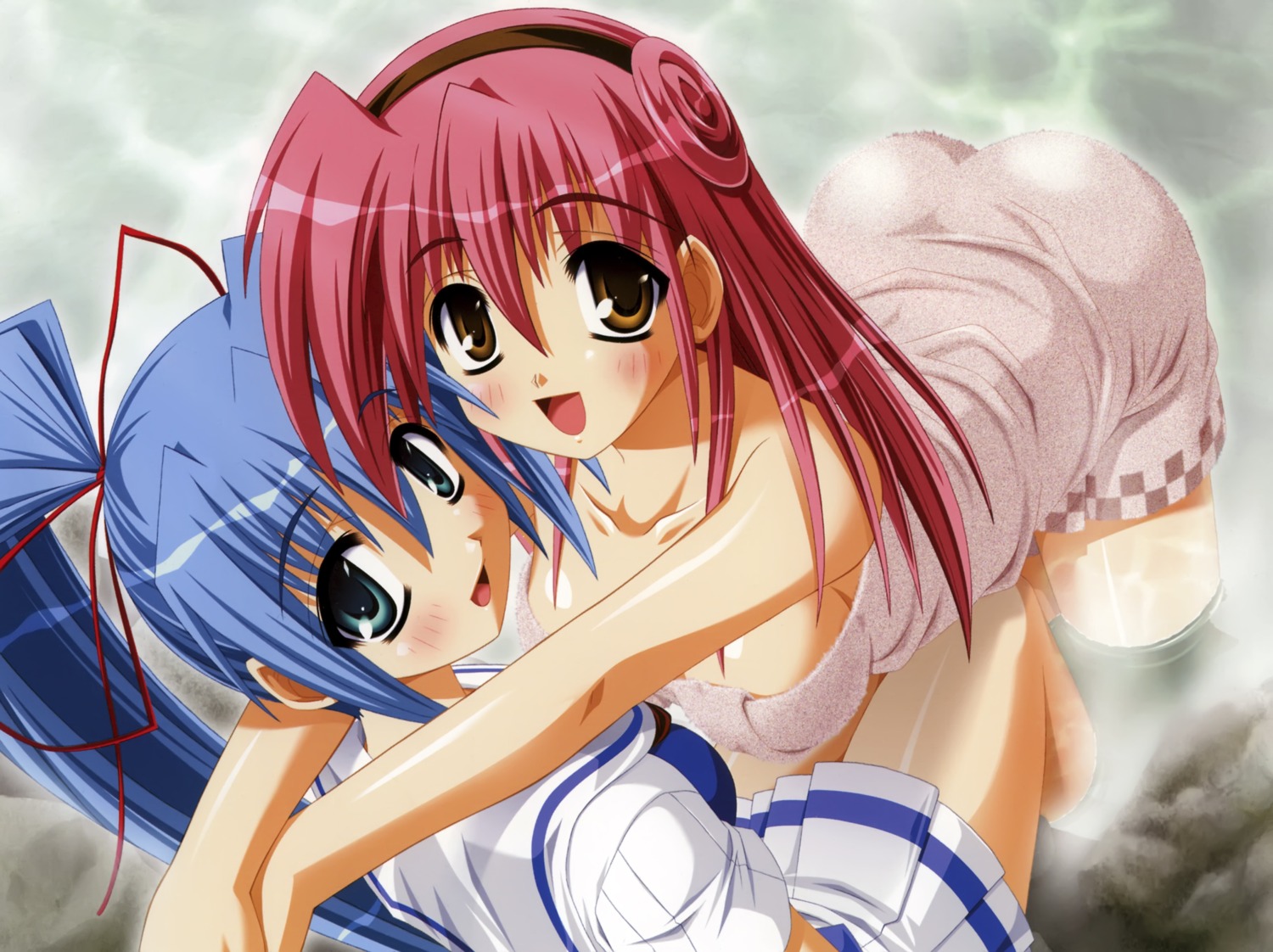 moe_love_~natsuiro_moeki_ryou~ moegi_mizuna onsen towel yamino_kenji yuzuhara_mayuri