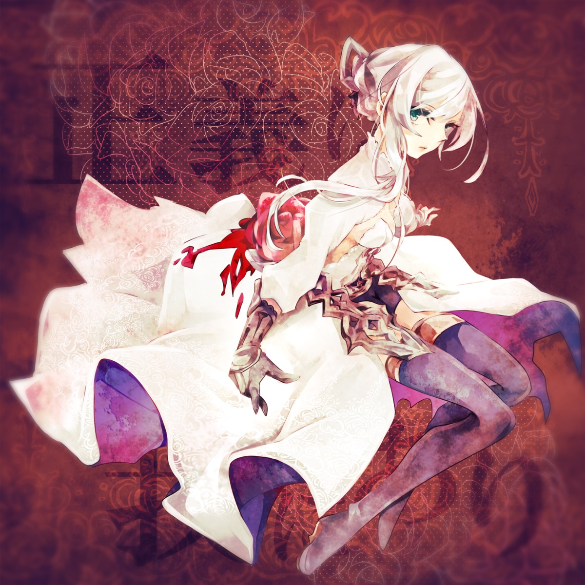 dress heels hoshiya sinoalice snow_white_(sinoalice) thighhighs