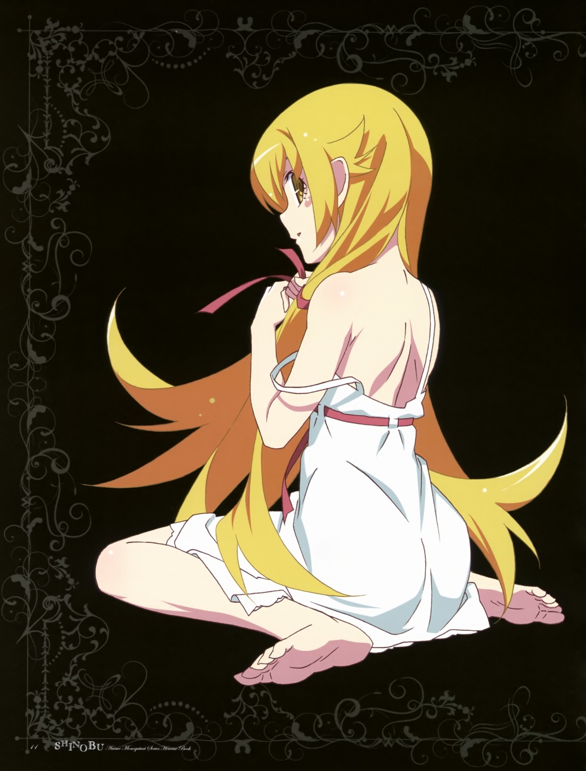 bakemonogatari dress monogatari_(series) oshino_shinobu summer_dress watanabe_akio