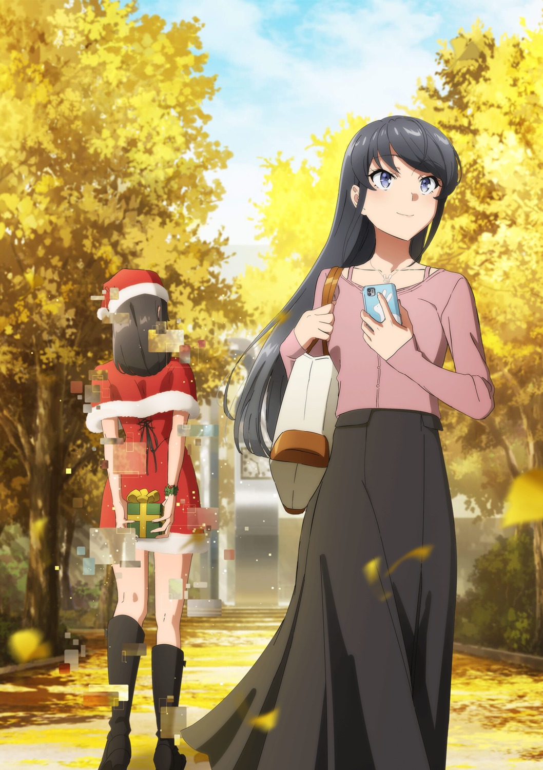 christmas dress iwamizawa_nene sakurajima_mai seishun_buta_yarou tamura_satomi