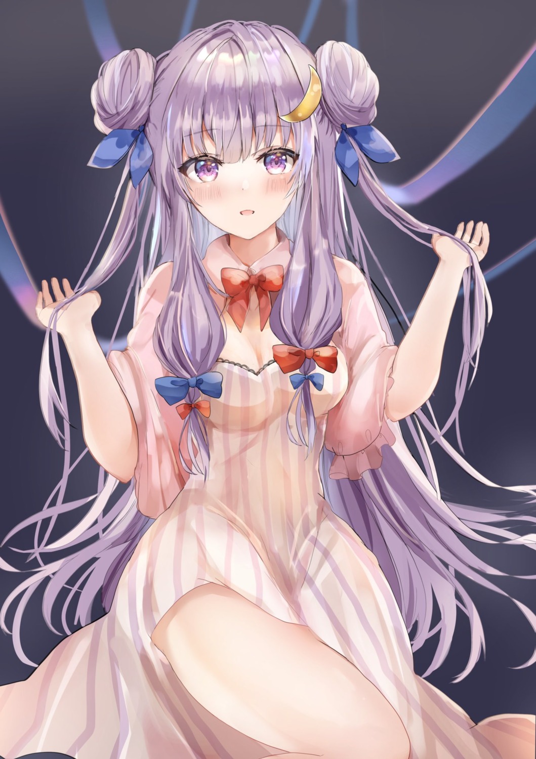 cleavage dress maruro patchouli_knowledge touhou