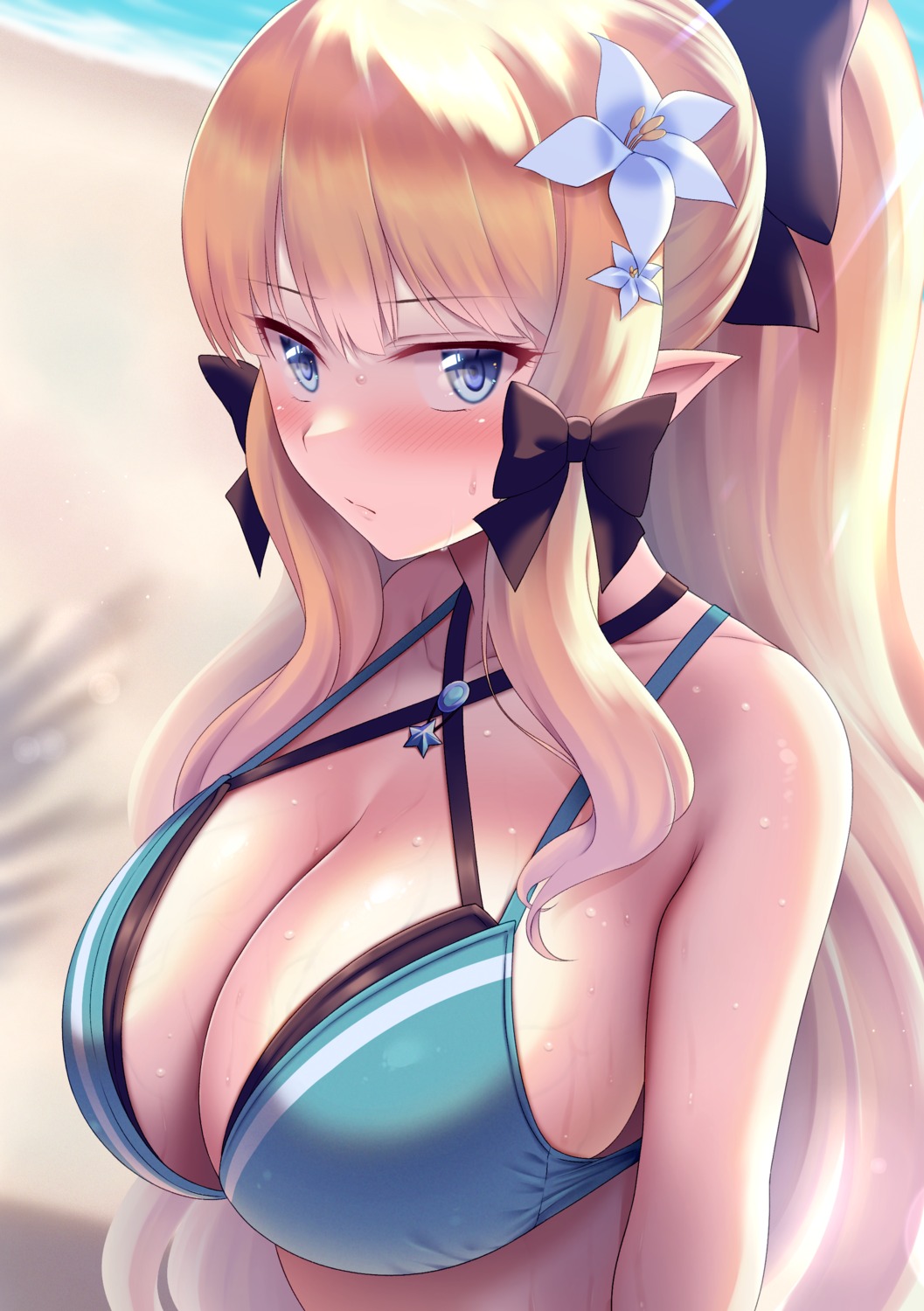 bikini_top pointy_ears princess_connect princess_connect!_re:dive sasaki_saren swimsuits yue_(show-ei)