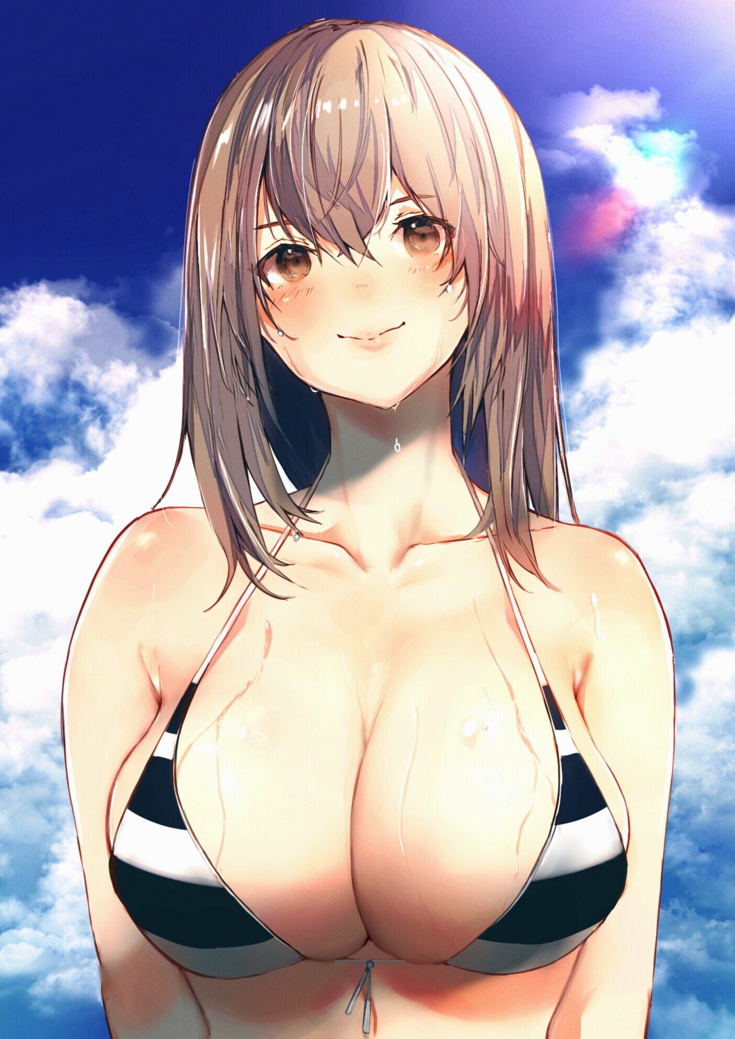 bikini_top shiabisu swimsuits wet