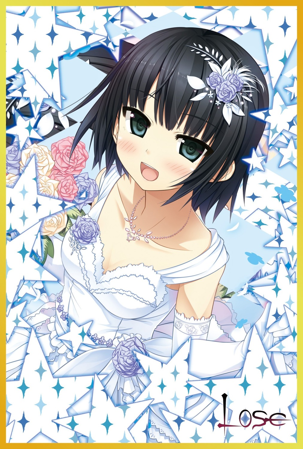 arishima_alice cleavage cura dress lose monobeno wedding_dress