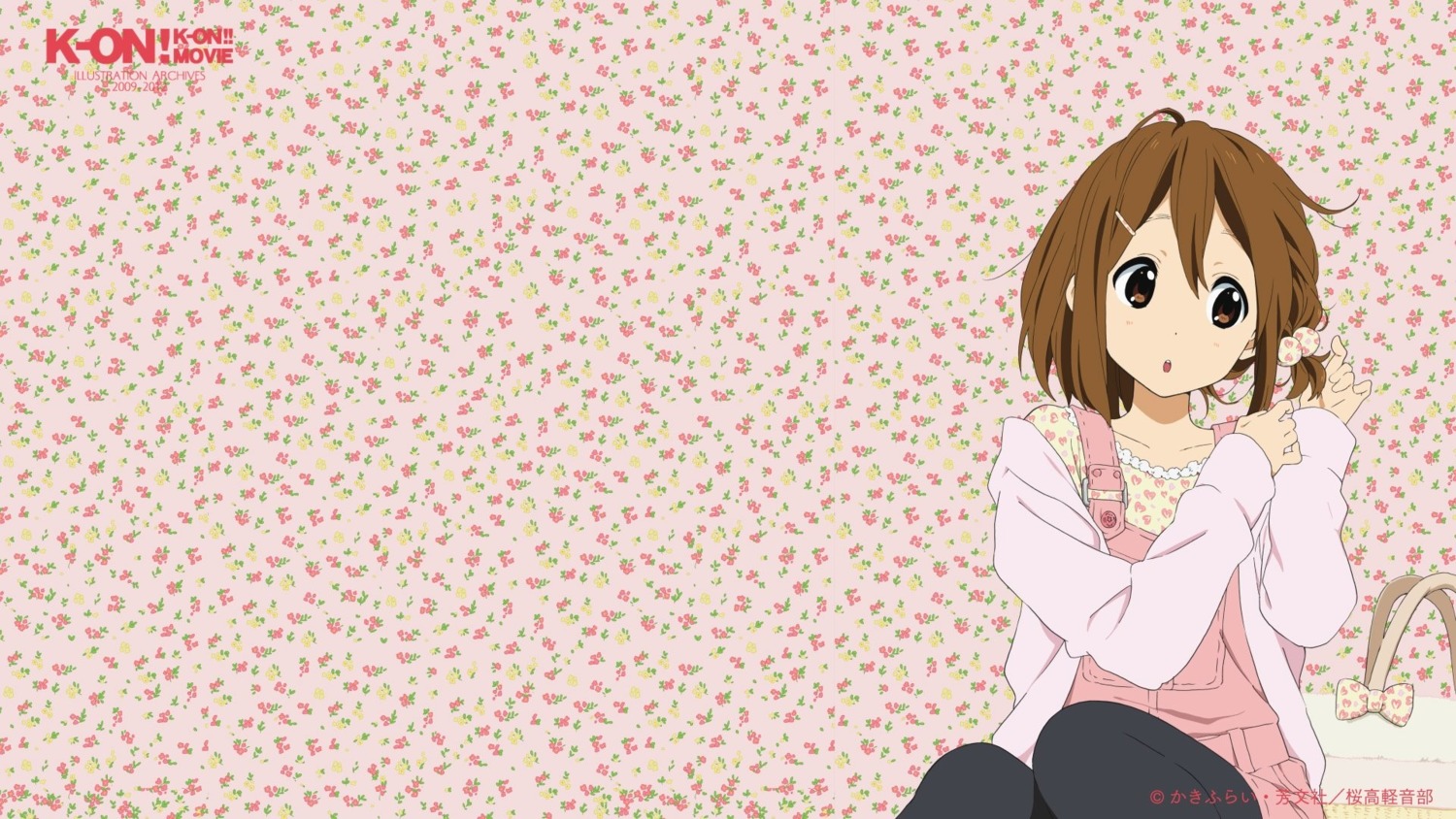 dress hirasawa_yui horiguchi_yukiko k-on! pantyhose wallpaper