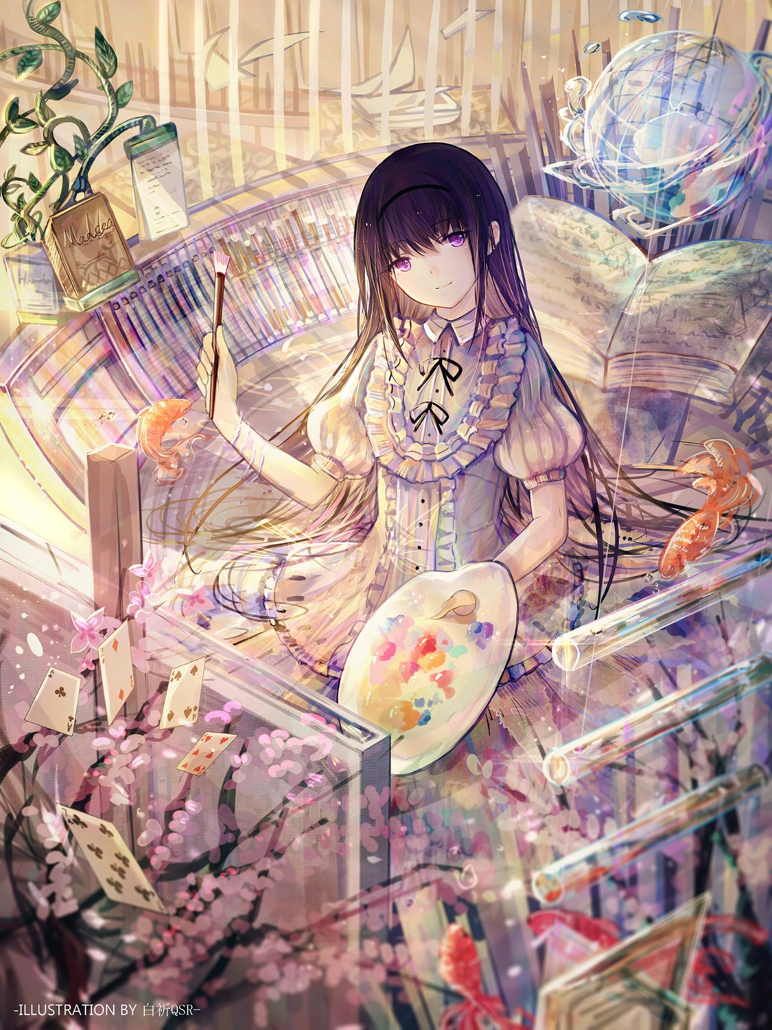 akemi_homura bai_qi-qsr dress puella_magi_madoka_magica