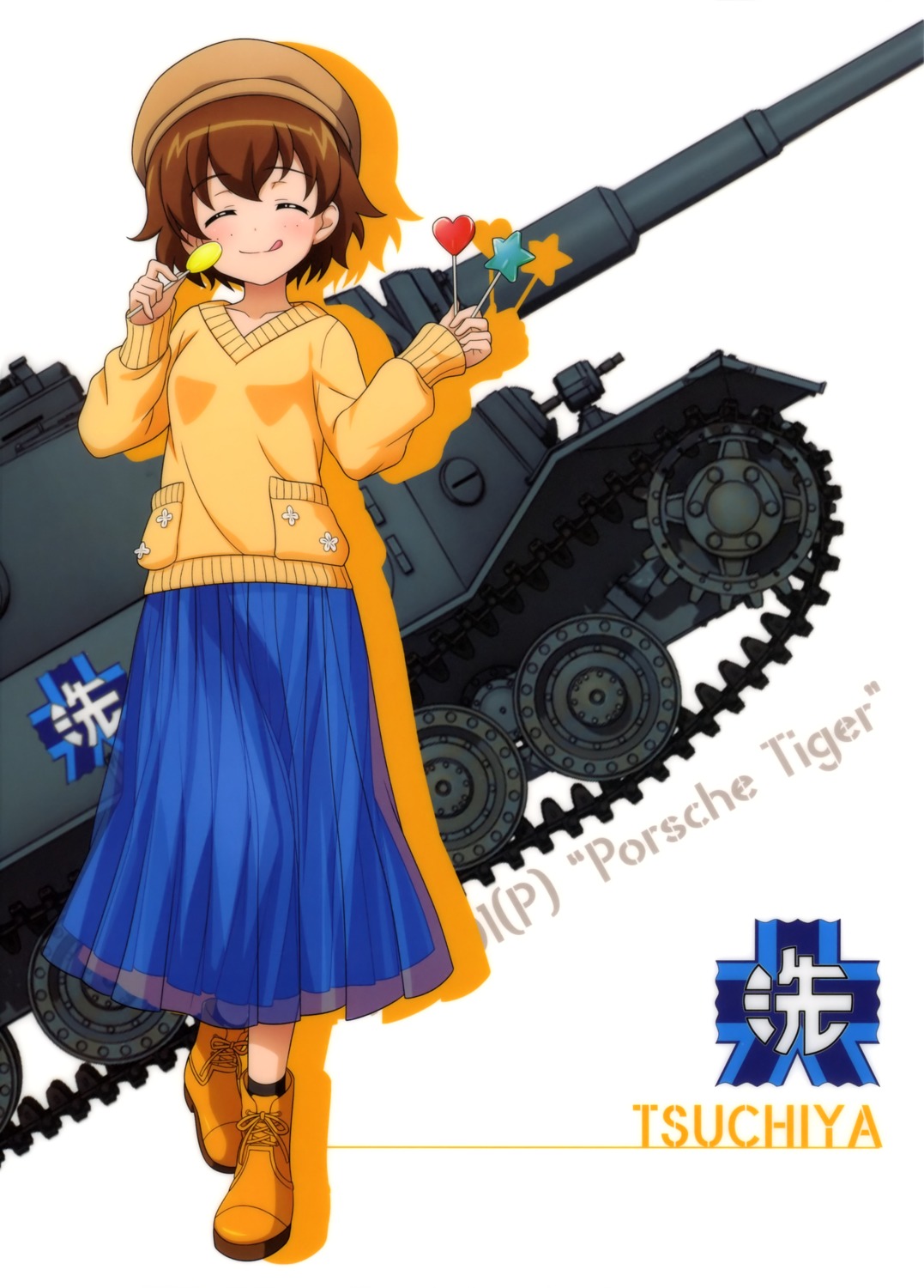 girls_und_panzer heels sweater tagme tsuchiya_(girls_und_panzer)